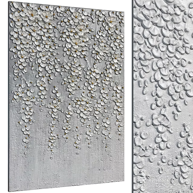 Modern Floor Tiles With Circular Raised Patterns And Smooth Gray Texture 3d model 
