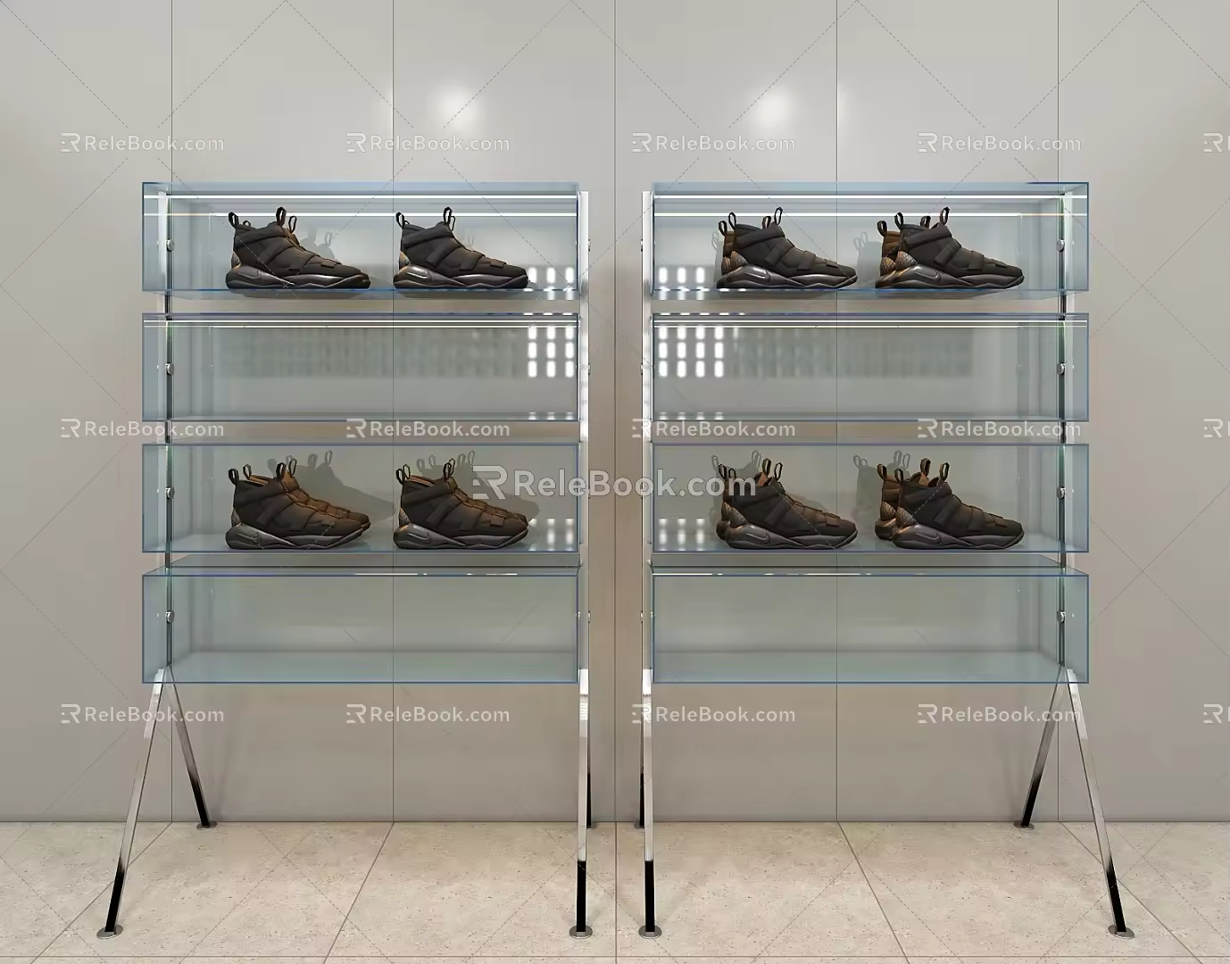 Nakajima Takajima Rack Flowing Water Table Display Cabinet Display Shelf Clothing Store Display Rack Clothing Props 3d model