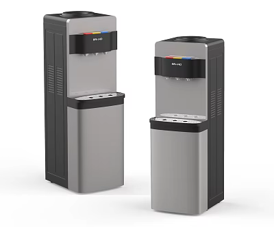Modern Water Dispensers in Gray and Black Design with Tall and Short Models 3d model
