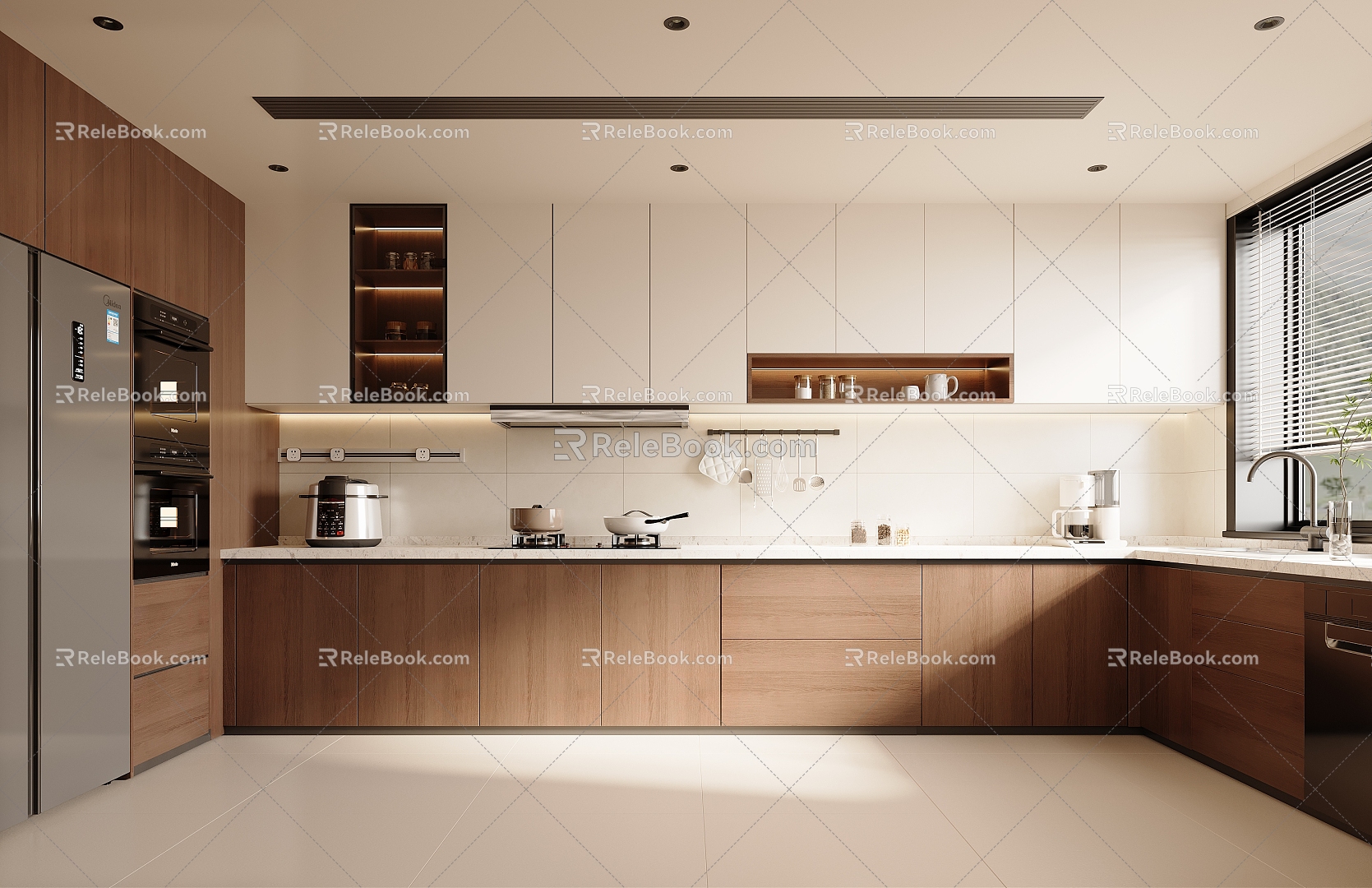 Middle Style Kitchen 3d model