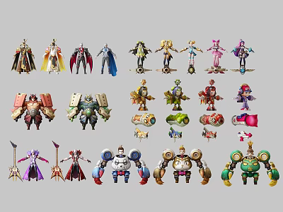 Game And Movie Characters Collection With Various Designs And Unique Appearances 3d model