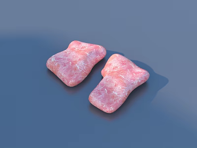 meat meat pork beef lamb meat slices 3d model