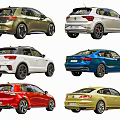 Volkswagen Cars Different Models And Colors Showcased
