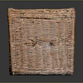 Wicker Storage Basket For Household Use With Woven Design And Lid