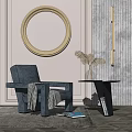 Modern Single Sofa Single Sofa Corner Combination 3d model