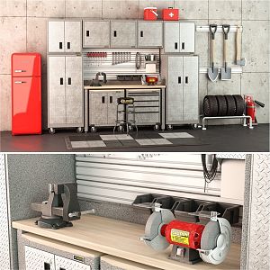 Modern Workbench Car Repair Workbench 3d model