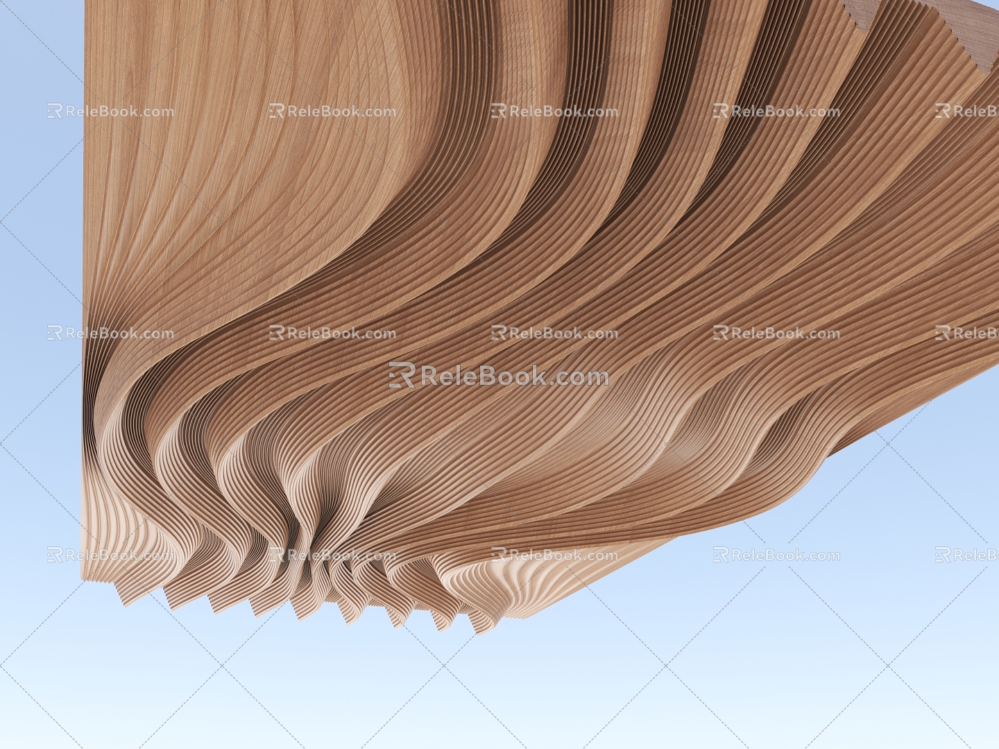 Modern Ceiling Special-shaped Ceiling Wave Ceiling Curve Corrugated Ceiling 3d model