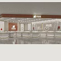 Luxury Jewelry Store Interior Design Featuring White Display Counters And Bright Lighting