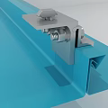 Metal Bracket With Screw And Plate For Blue Panel Structural Connection 3d model