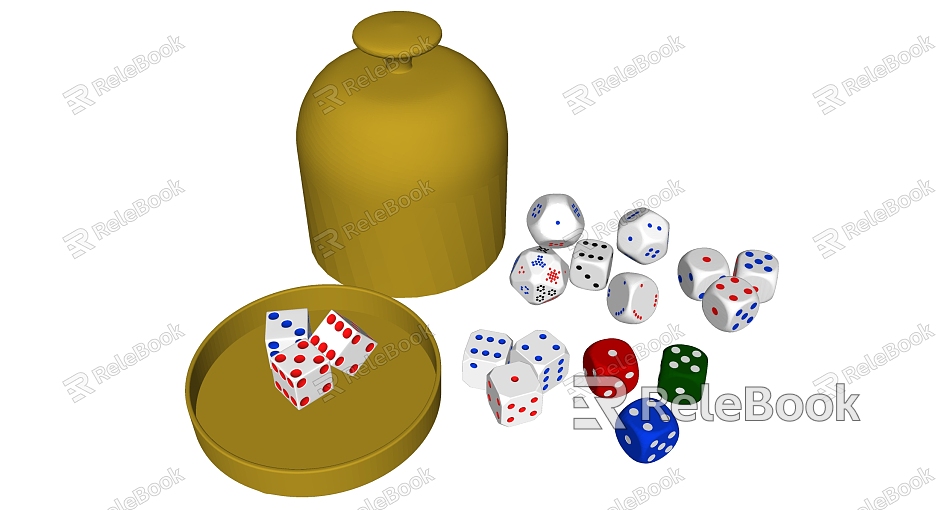 Modern Dice Dice Gambling Set model