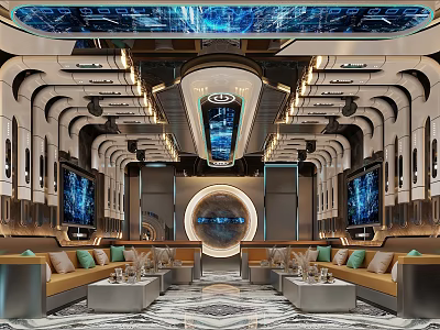 modern ktv private room 3d model