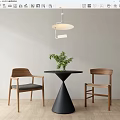 Modern Dining Table and Chair Dining Table and Chair Combination Casual Table and Chair Combination 3d model