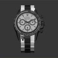Modern Watch With Metal Strap Black Dial And Shiny Surface Design 3d model
