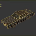 Rusty Vintage Classic Car With Brown Blue Rust On Body And Retro Design