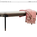 Modern Bed End Stool Classical Happy Bird Sally Sofa Stool Bench 3d model