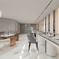 Luxury Jewelry Store Interior Featuring Elegant Display Cases And Modern Marble Flooring