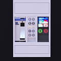 Self Service Commercial Equipment With Touchscreen Display Multiple Buttons And Payment Slot