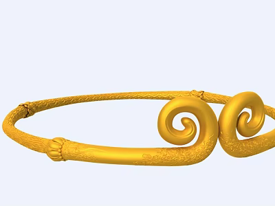 Headwear Golden Hoop Monkey King Wear 3d model