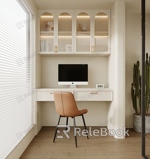 Modern balcony desk and chair model