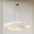Double layer chandelier cream wind chandelier ring chandelier 3d model
