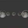 Silver Kitchen Bowls and Plates Stacked in Various Sizes for Daily Use