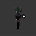 Black NORTH-AWK Pistol with Mounted Scope Tactical Design and Modern Accessories