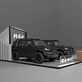 4S Store Showcasing Mengshi 917 Vehicles In Modern Display Setup 3d model