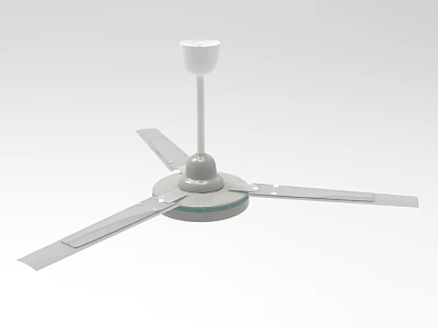 White Air Cooler Fan With Multiple Blades And Stable Base Design 3d model