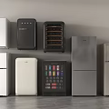 Refrigerators And Freezers In Various Styles And Colors For Home Kitchen Appliances