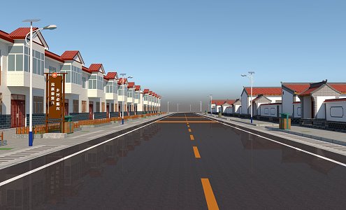 Rural Street Landscape Reconstruction 3d model