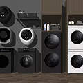 Modern Washing Machines Collection Featuring Wall Mounted Freestanding And Stackable Designs 3d model