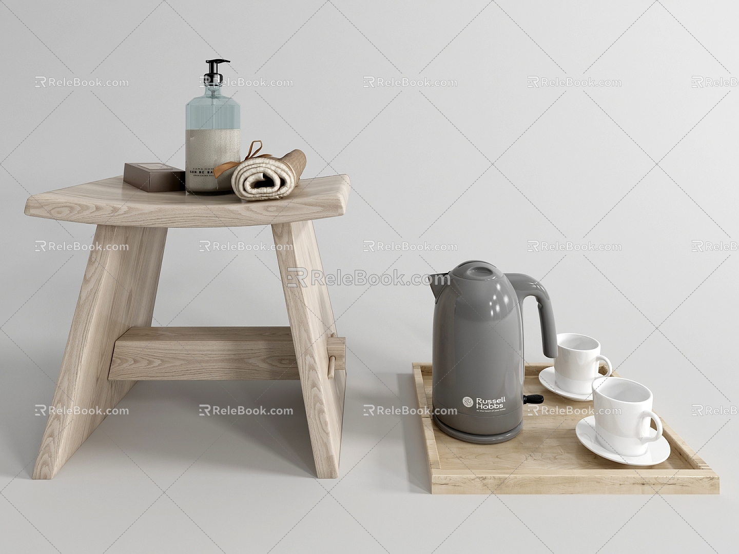 New Chinese Stool Kettle Life Supplies 3d model