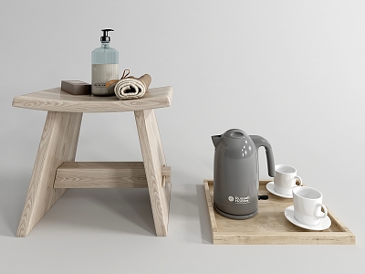 New Chinese Stool Kettle Life Supplies 3d model