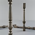 Wooden Decorative Components With Carved Details For Classical Furniture Legs And Structural Parts