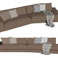Modern Multiplayer Sofa Baxter Multiplayer Sofa Corner Sofa Seven Corner Sofa 3d model