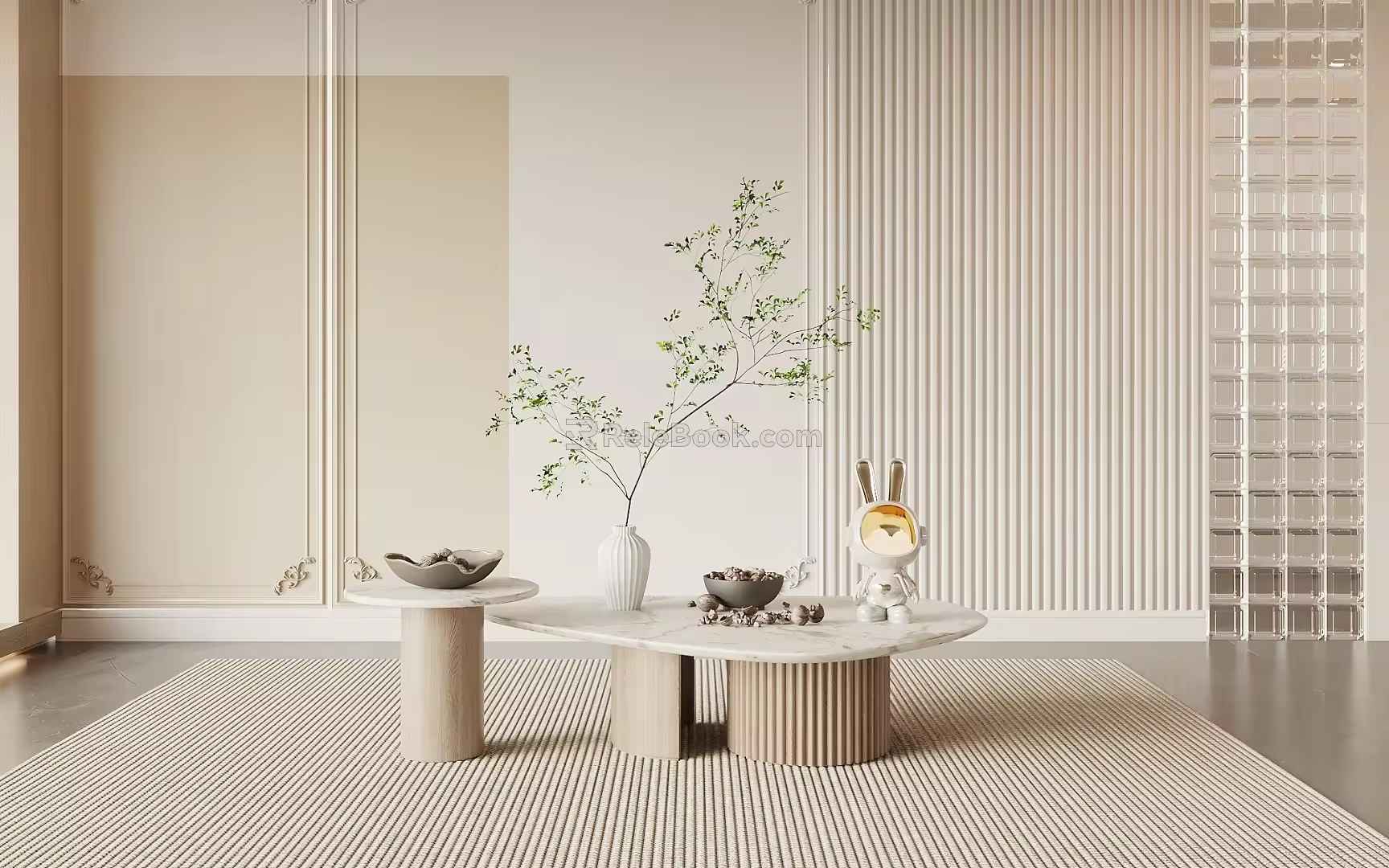 Modern coffee table coffee table combination 3d model