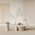 Modern coffee table coffee table combination 3d model