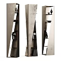 Sleek Modern Bookcase With Open Shelves Decorative Sculptures And Ceramic Bowls