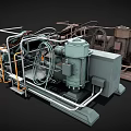 Industrial Equipment With Heavy Duty Steel Structure And Mechanical Piping Systems