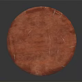 Round Pink Dining Table For Home Interior With Decorative Wooden Legs And Elegant Design
