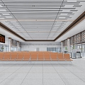 Waiting hall of railway station 3d model