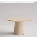 Modern Dining Table Round Dining Table 3d model