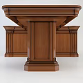 Classic Wooden Writing Desk With Drawer Storage And Traditional Design For Home Office
