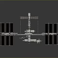 Advanced Space Station Equipment Featuring Solar Panels And Integrated Modular Structures 3d model