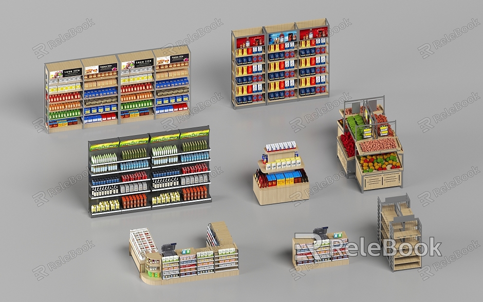 Modern Supermarket Snack House Shelf Supermarket Shelf model