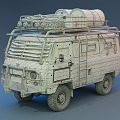 doomsday chariot wasteland car doomsday vehicle 3d model