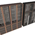 Modern Wine Cabinet With Glass Doors And Storage For Wine Bottles And Glasses