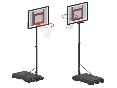Portable Basketball Hoops Outdoor Sports Equipment with Adjustable Height Backboard and Net 3d model