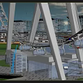 Modern Tall Ferris Wheel Amusement Equipment With Observation Cabins And White Steel Structure