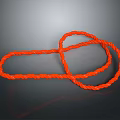 Decorative And Practical Orange Braided Rope With Intertwined Loops For Home Use 3d model